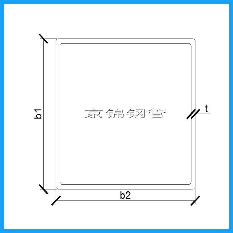 鍍鋅方管規格尺寸的展示圖片 鍍鋅方管規格尺寸的展示圖片